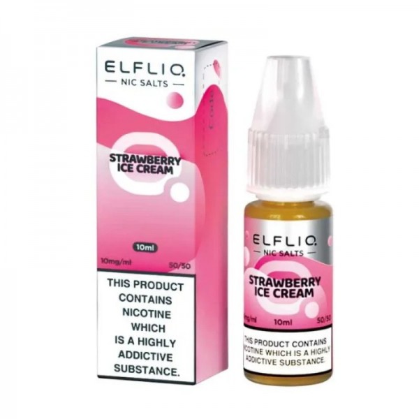 ElfLiq Nicotine Salt Strawberry Ice Cream E-liquid 10ml